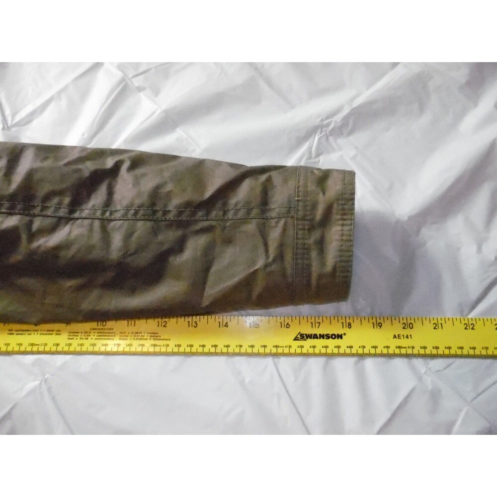 L.L.Bean Women's British Millerain Waxed Cotton Thinsulate Field Jacket Olive M - Picture 12 of 13
